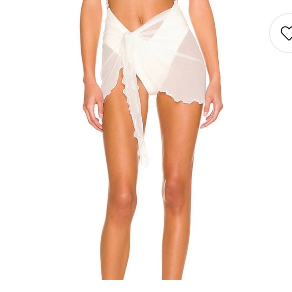 We Wore What white mini sarong